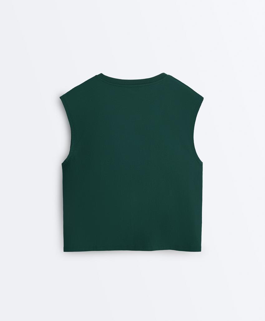 Топ без рукавов из смесового хлопка