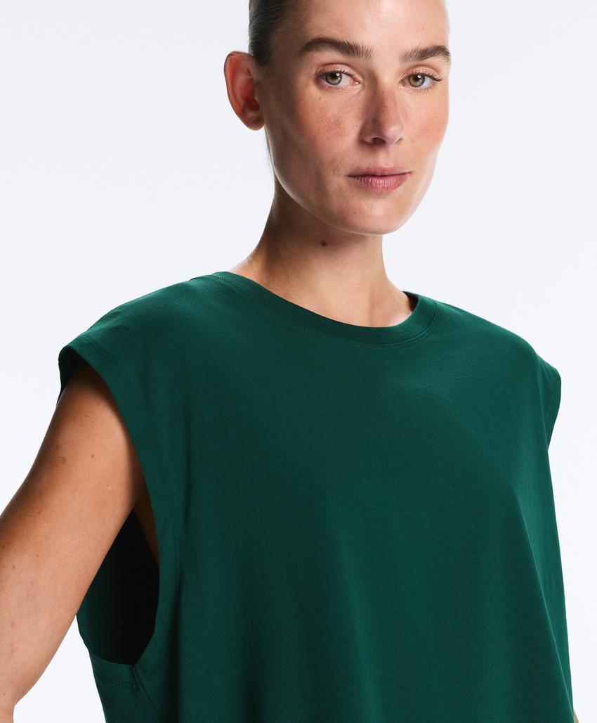 Топ без рукавов из смесового хлопка