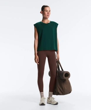 Топ без рукавов из смесового хлопка- Заказать в России