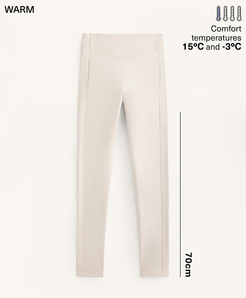 Легинсы длиной до щиколотки Warm с карманами и высокой посадкой, 70 см