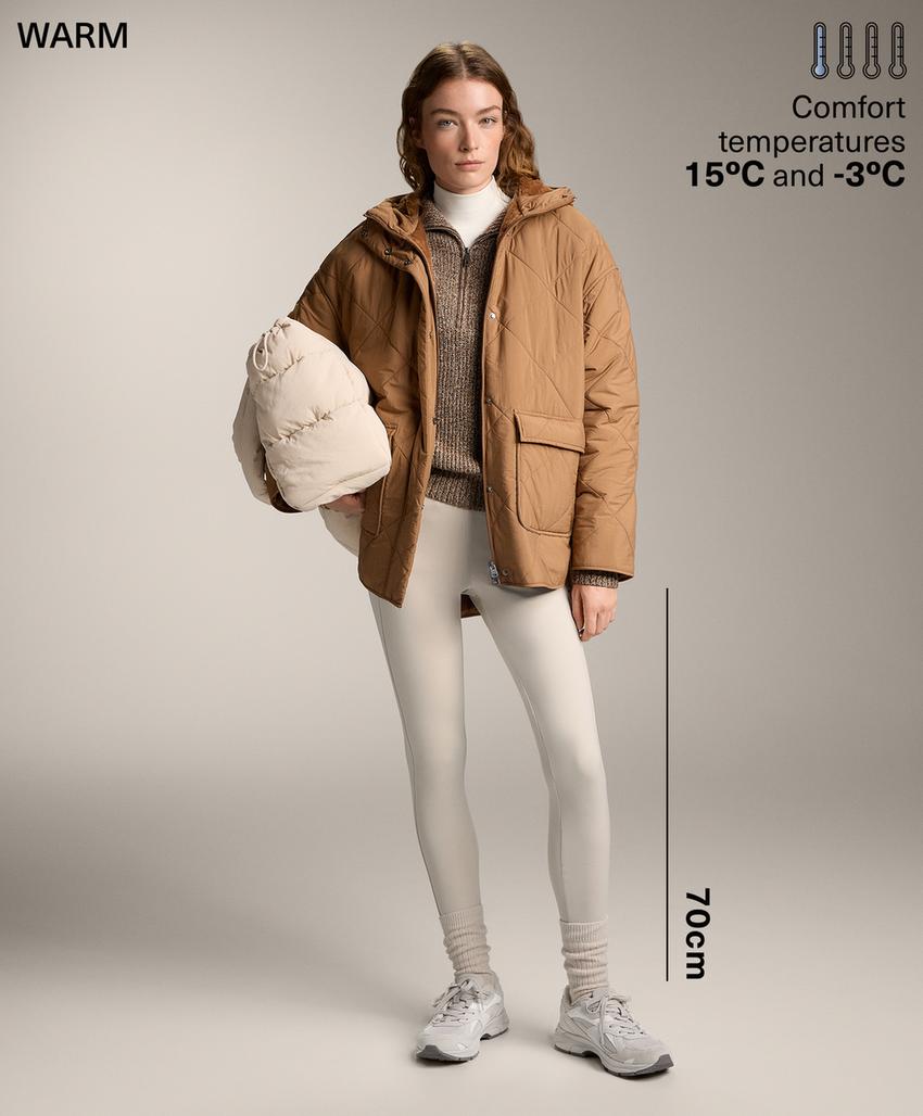 Легинсы длиной до щиколотки Warm с карманами и высокой посадкой, 70 см