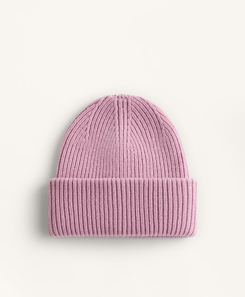 Вязаная шапка с помпоном из смесовой шерсти