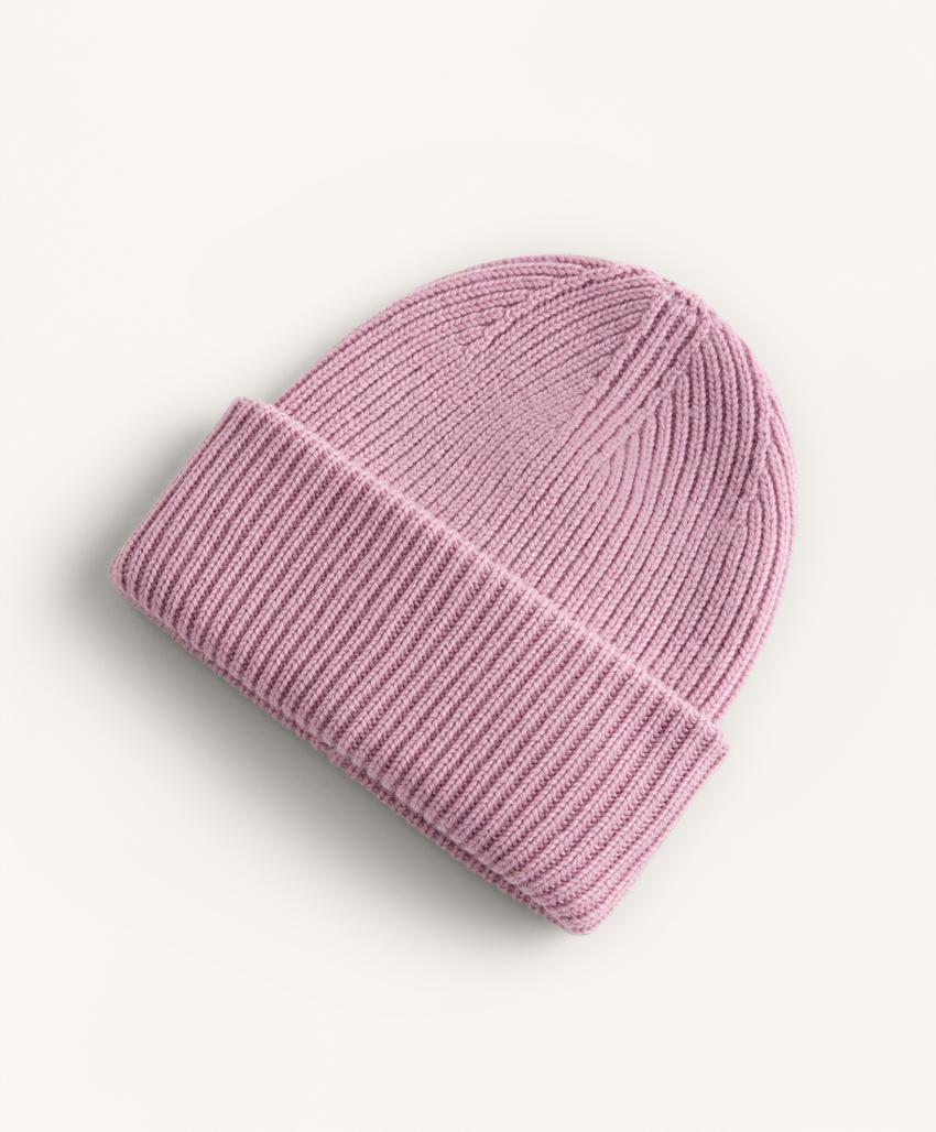 Вязаная шапка с помпоном из смесовой шерсти