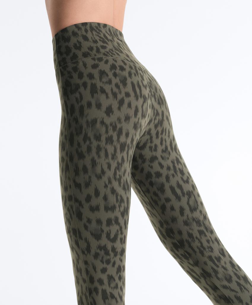 Легинсы Evermove до щиколотки High rise с леопардовым принтом