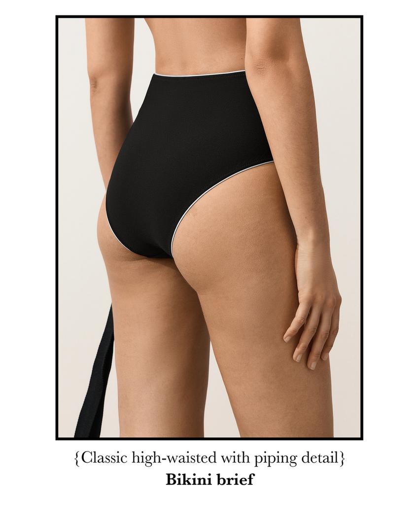 Высокие плавки бикини с Piping