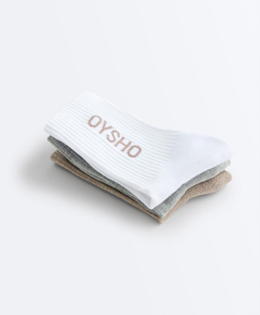 3 пары классических носков из смесового хлопка