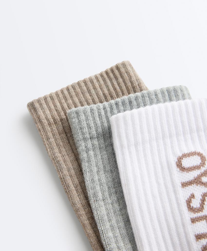 3 пары классических носков из смесового хлопка