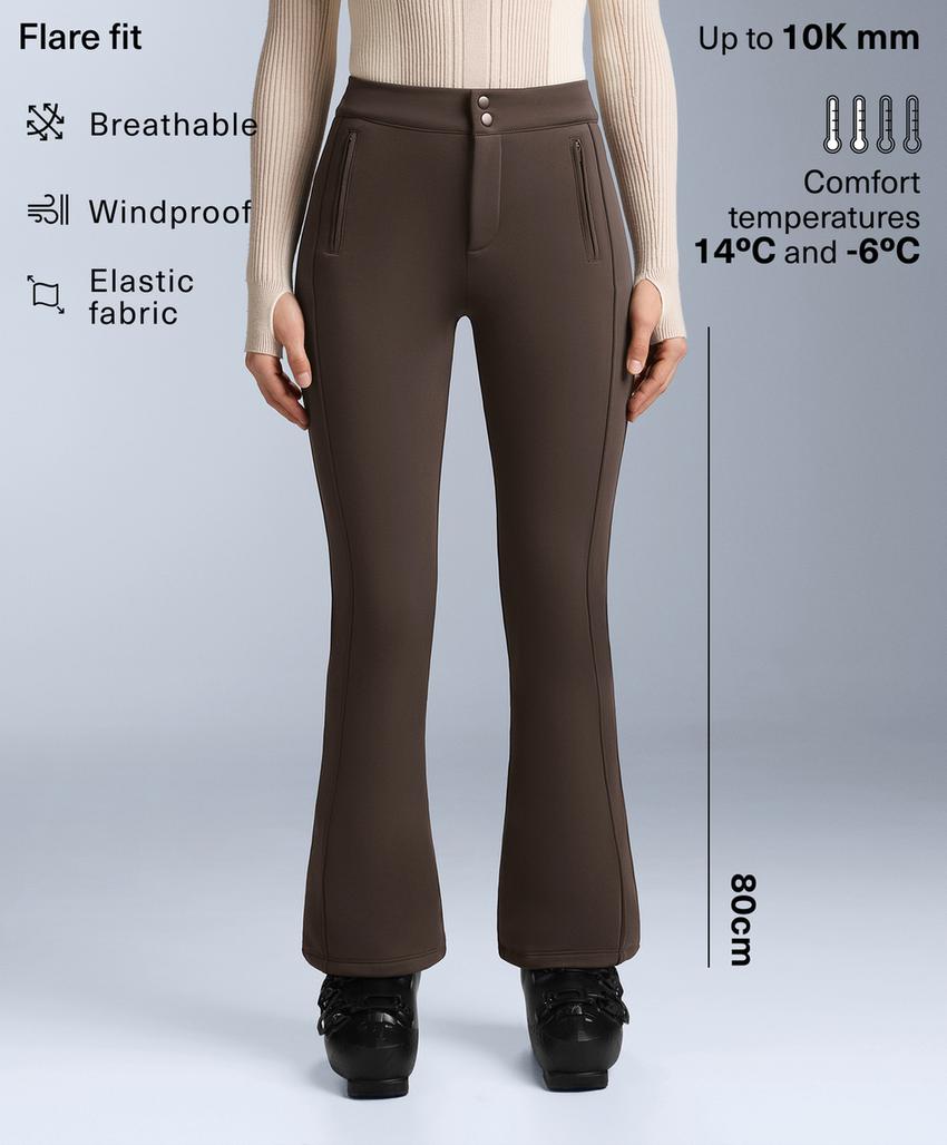 Water-resistant flare stretch SKI trousers