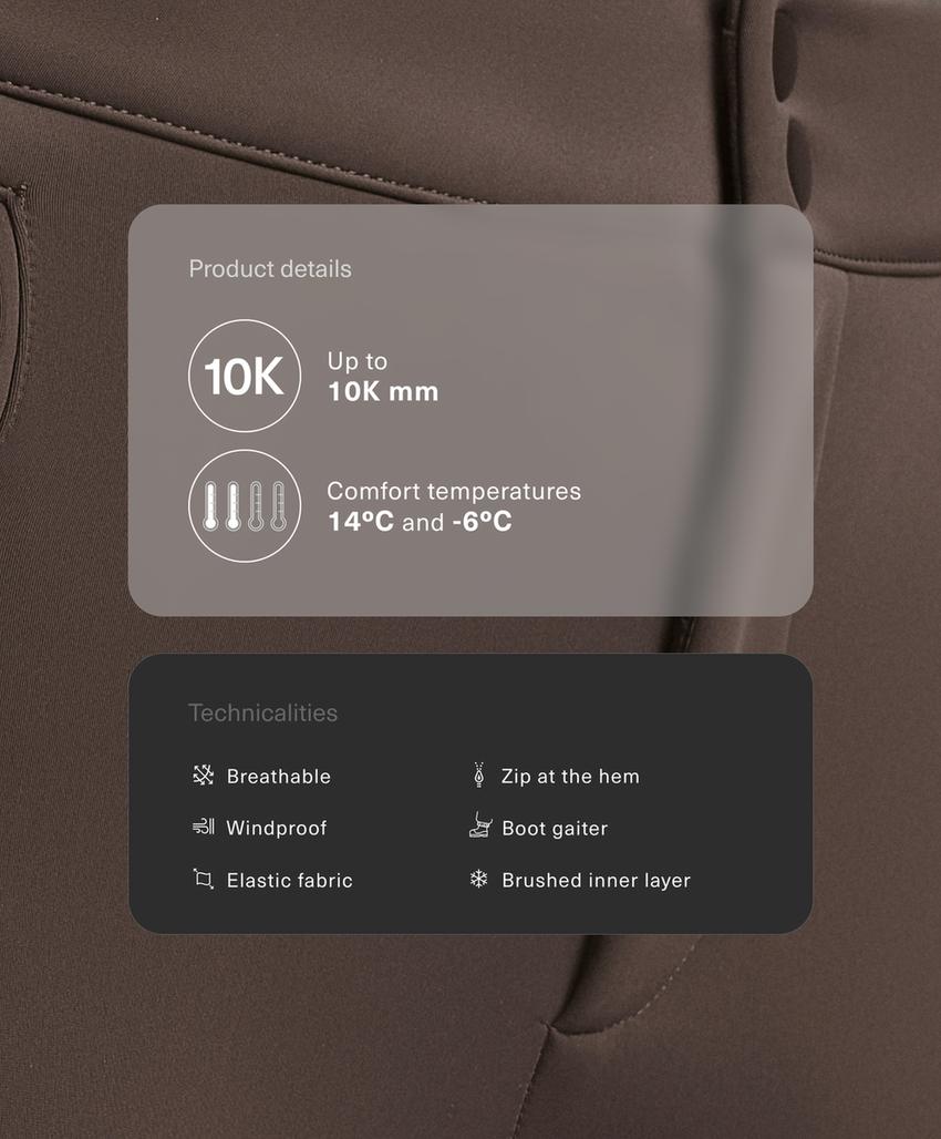 Water-resistant flare stretch SKI trousers