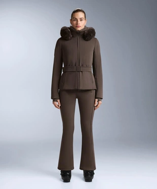 Water-resistant flare stretch Ski trousers- Заказать в России