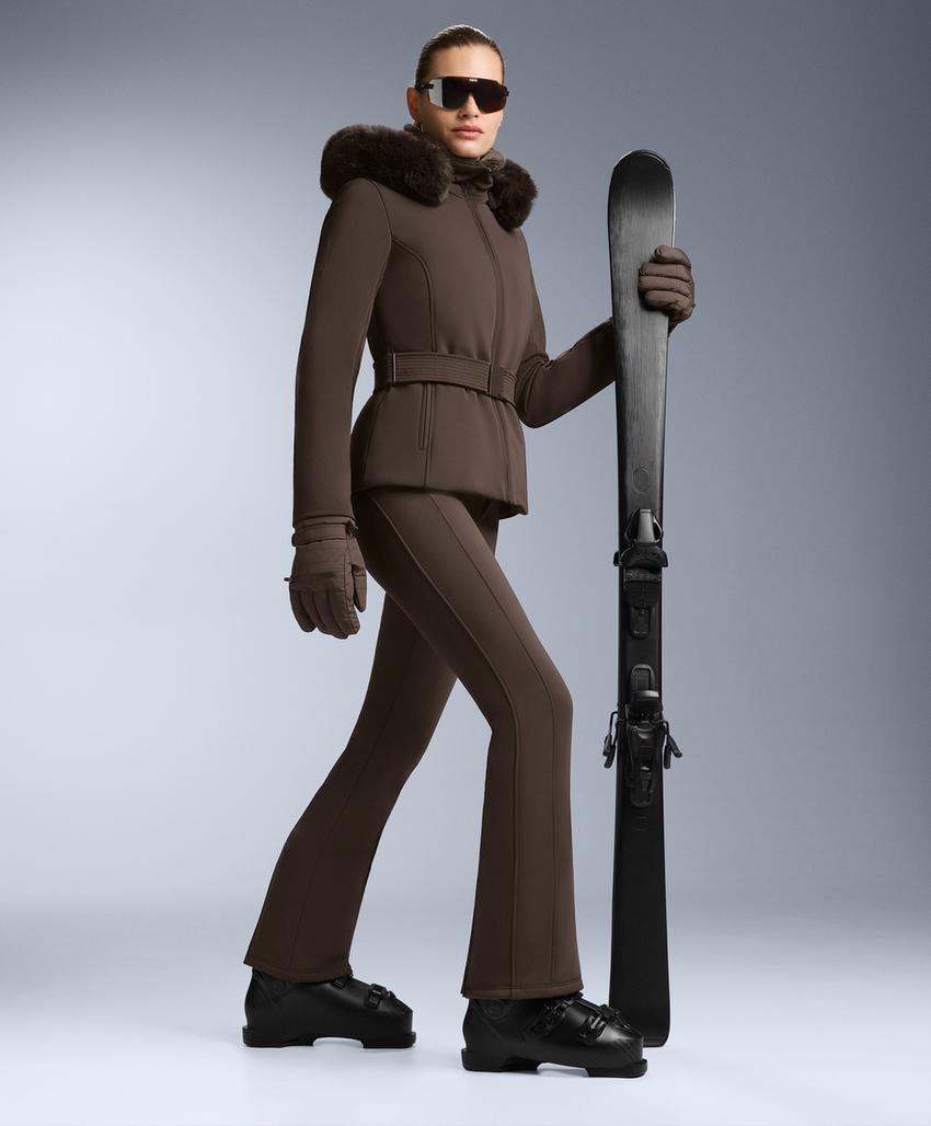 Water-resistant flare stretch SKI trousers