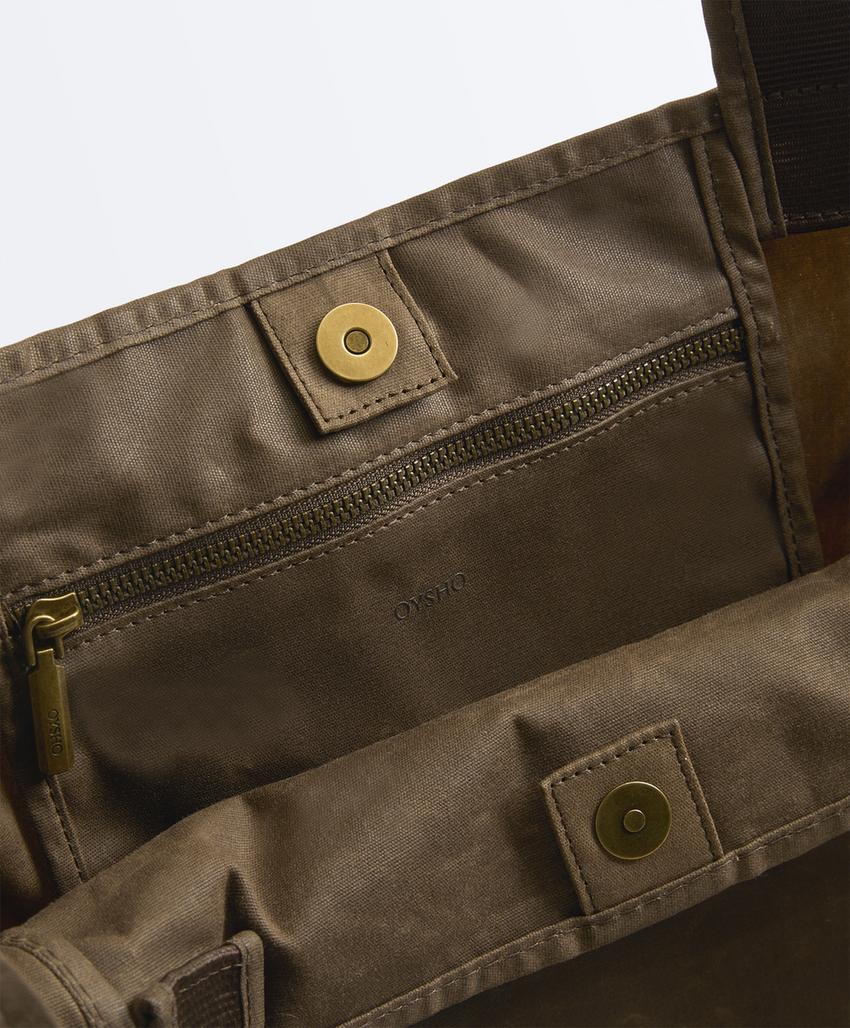 Сумка-шопер из вощеной ткани