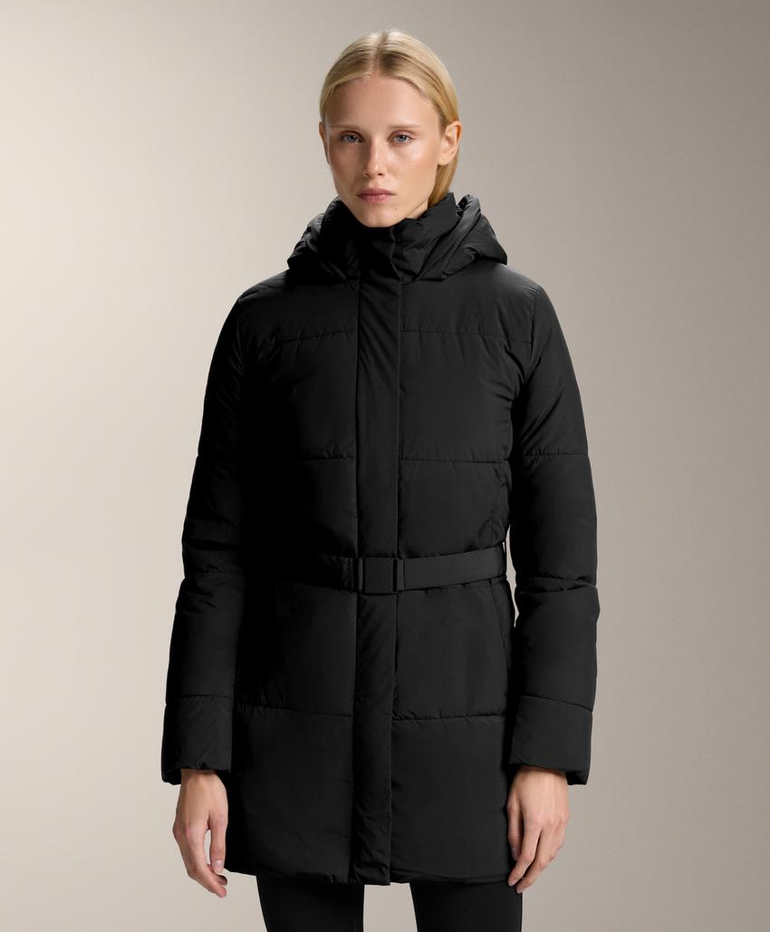 Водоотталкивающая утепленная куртка миди Primaloft®