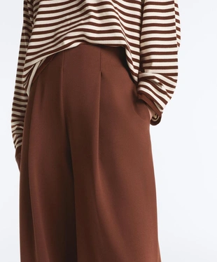 Широкие брюки High rise из пике- Заказать в России