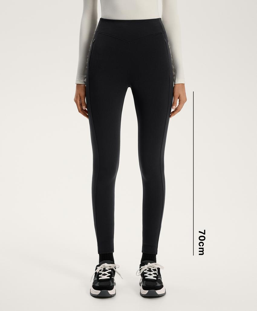 Легинсы длиной до щиколотки Warm с карманами и высокой посадкой, 70 см