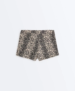 Шорты-бикини с принтом под змеиную кожу- Заказать в России