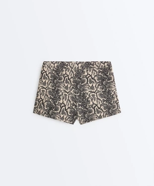 Шорты-бикини с принтом под змеиную кожу- Заказать в России