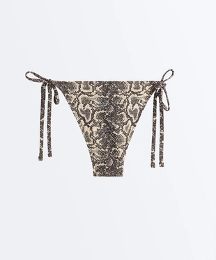 Плавки бикини со змеиным принтом и завязками- Заказать в России