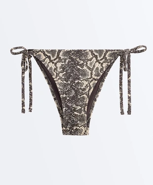 Плавки бикини со змеиным принтом и завязками- Заказать в России