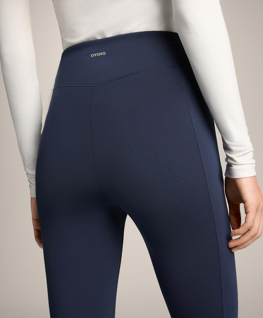 Теплые леггинсы с высокой посадкой до щиколотки с карманами 70 см