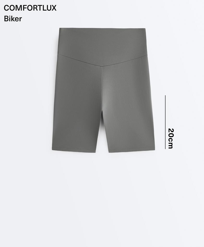 Байкерские леггинсы с высокой посадкой comfortlux 20см