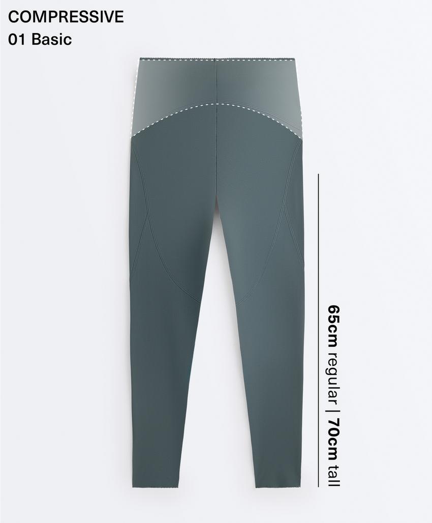 Компрессионные леггинсы с высокой посадкой до щиколотки базовые