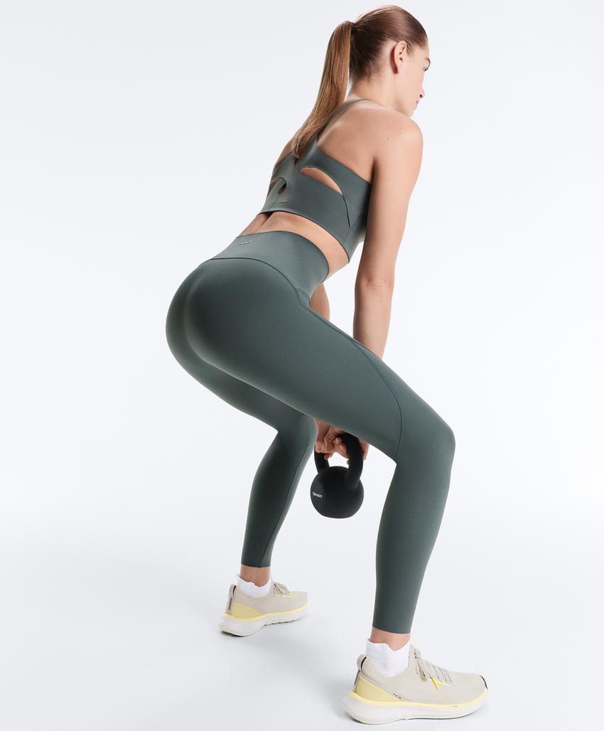 Компрессионные леггинсы с высокой посадкой до щиколотки базовые