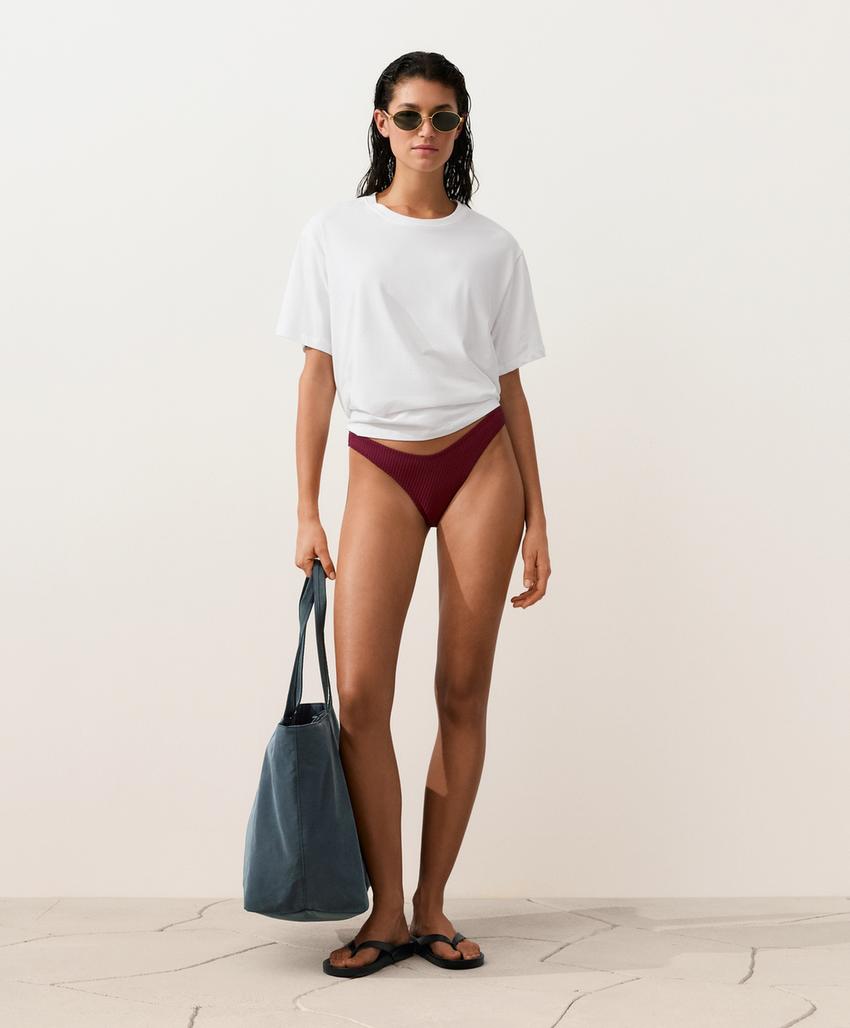 Бразильские бикини u-образного кроя в клетку