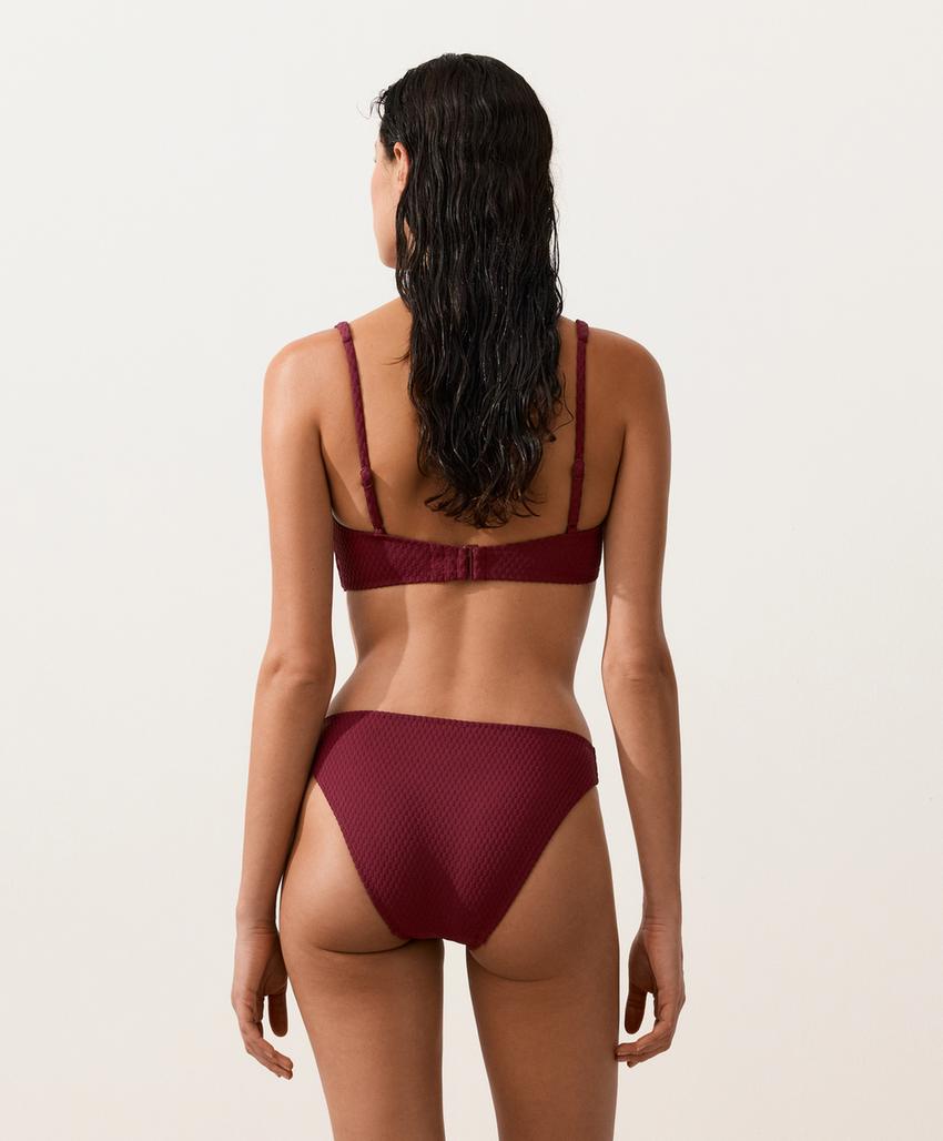 Лиф бикини с завышенным галстуком в клетку