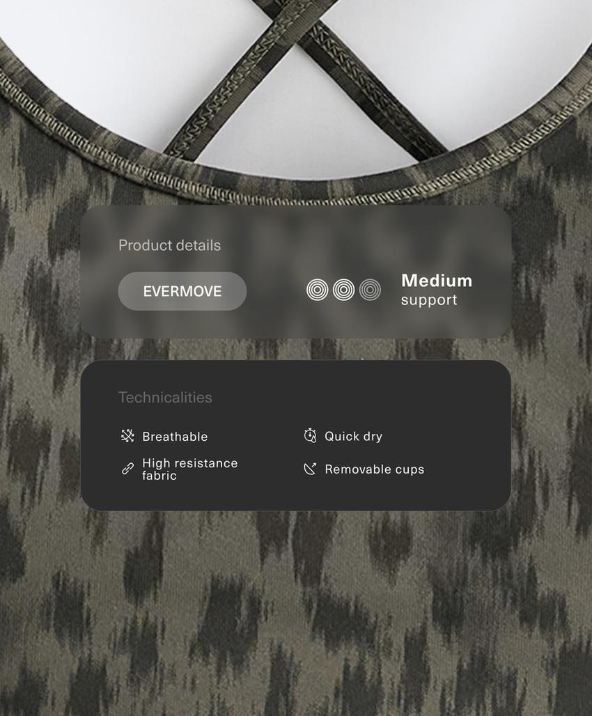 Спортивный бюстгальтер средней поддержки evermove