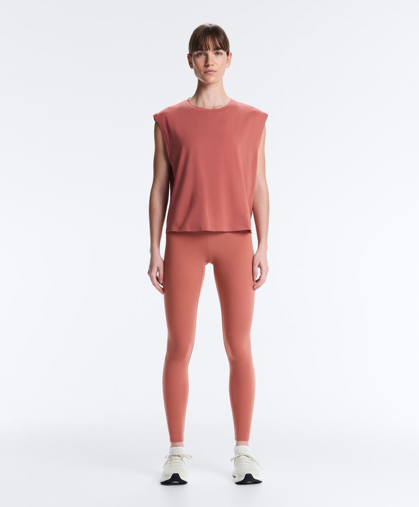 Майка без рукавов из хлопкового рубчика