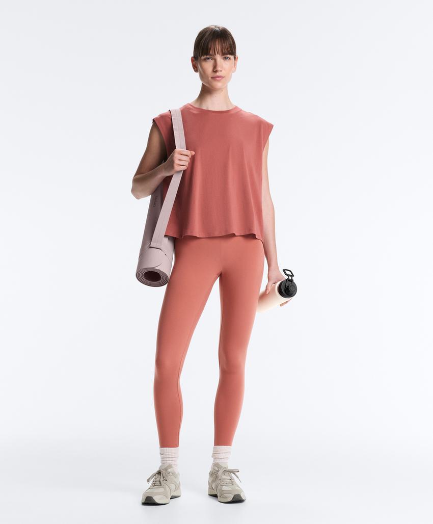 Майка без рукавов из хлопкового рубчика