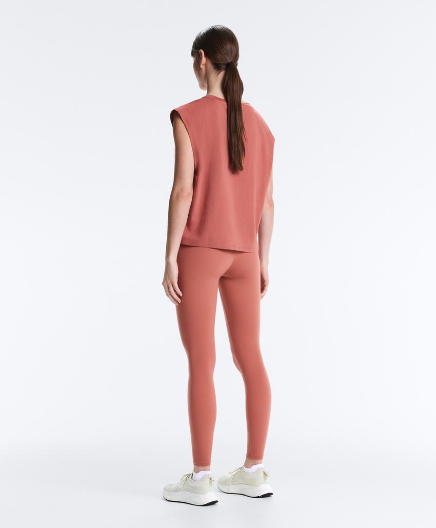 Майка без рукавов из хлопкового рубчика