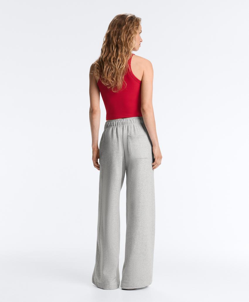 Длинный топ без рукавов из модально-хлопкового рубчика