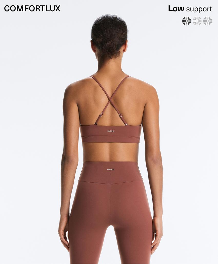 Спортивный топ с перекрещивающимися лямками comfortlux с легкой поддержкой