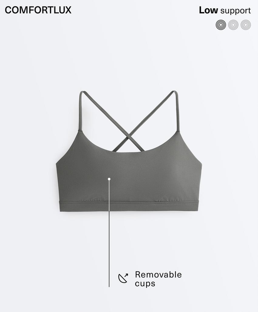 Спортивный топ с перекрещивающимися лямками comfortlux с легкой поддержкой