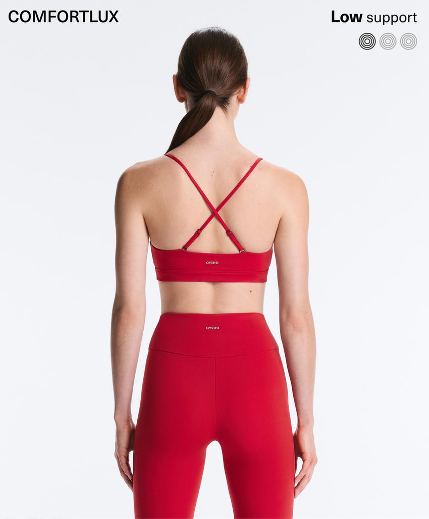 Спортивный топ с перекрещивающимися лямками comfortlux с легкой поддержкой