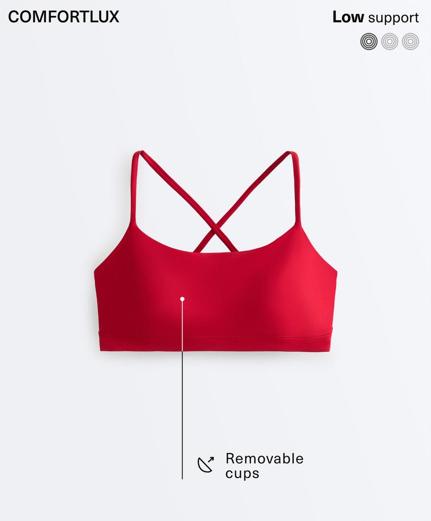 Спортивный топ с перекрещивающимися лямками comfortlux с легкой поддержкой
