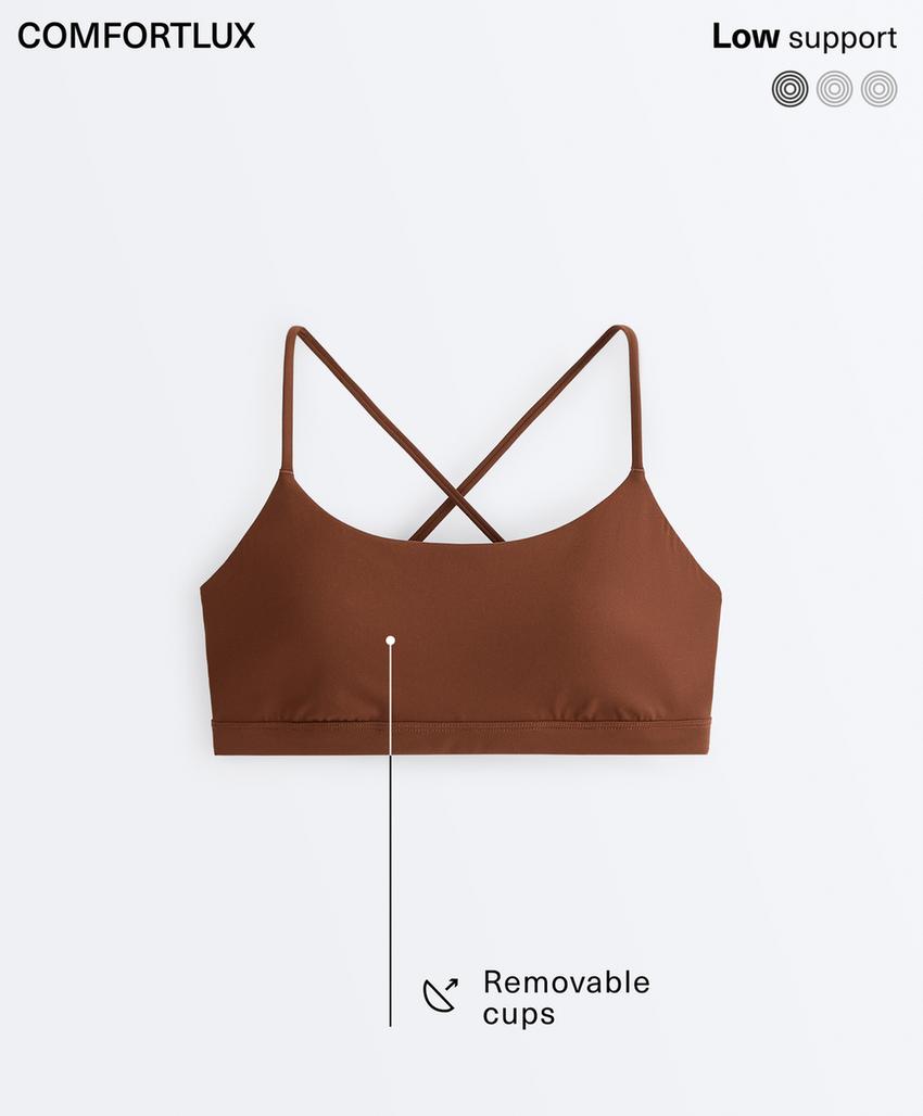 Спортивный топ с перекрещивающимися лямками comfortlux с легкой поддержкой