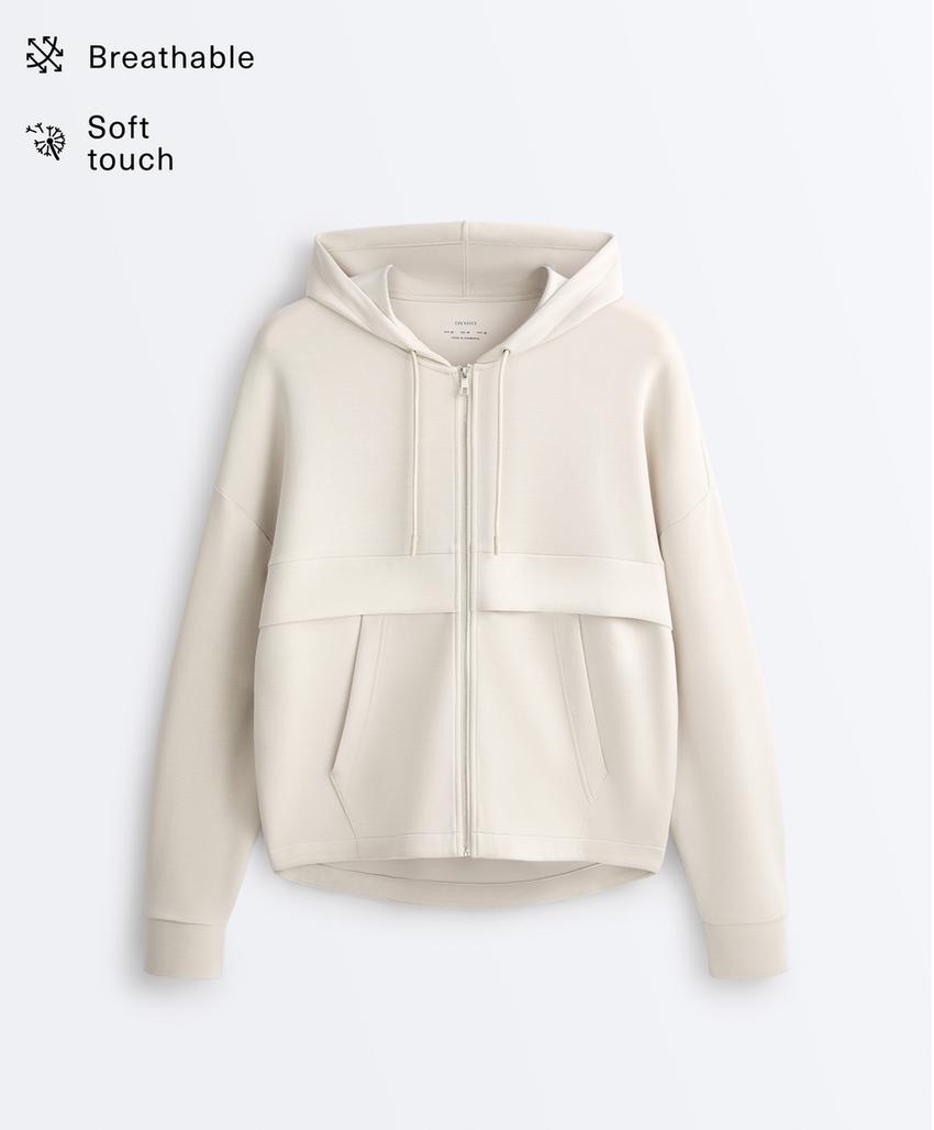 Толстовка на молнии из мягкого модала