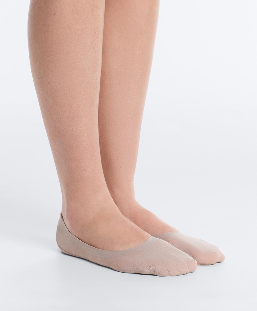 2 пары носков-следков из смесового хлопка со средним вырезом