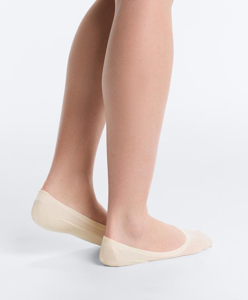 2 пары носков-следков из смесового хлопка со средним вырезом