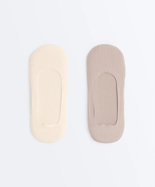 2 пары носков-следков из смесового хлопка со средним вырезом- Заказать в России