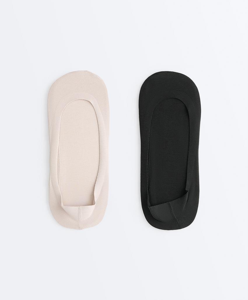 2 пары носков-следков из смесового хлопка с низким вырезом