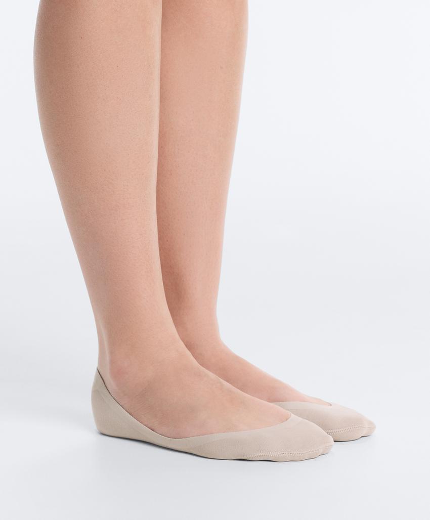 2 пары носков-следков из смесового хлопка с низким вырезом