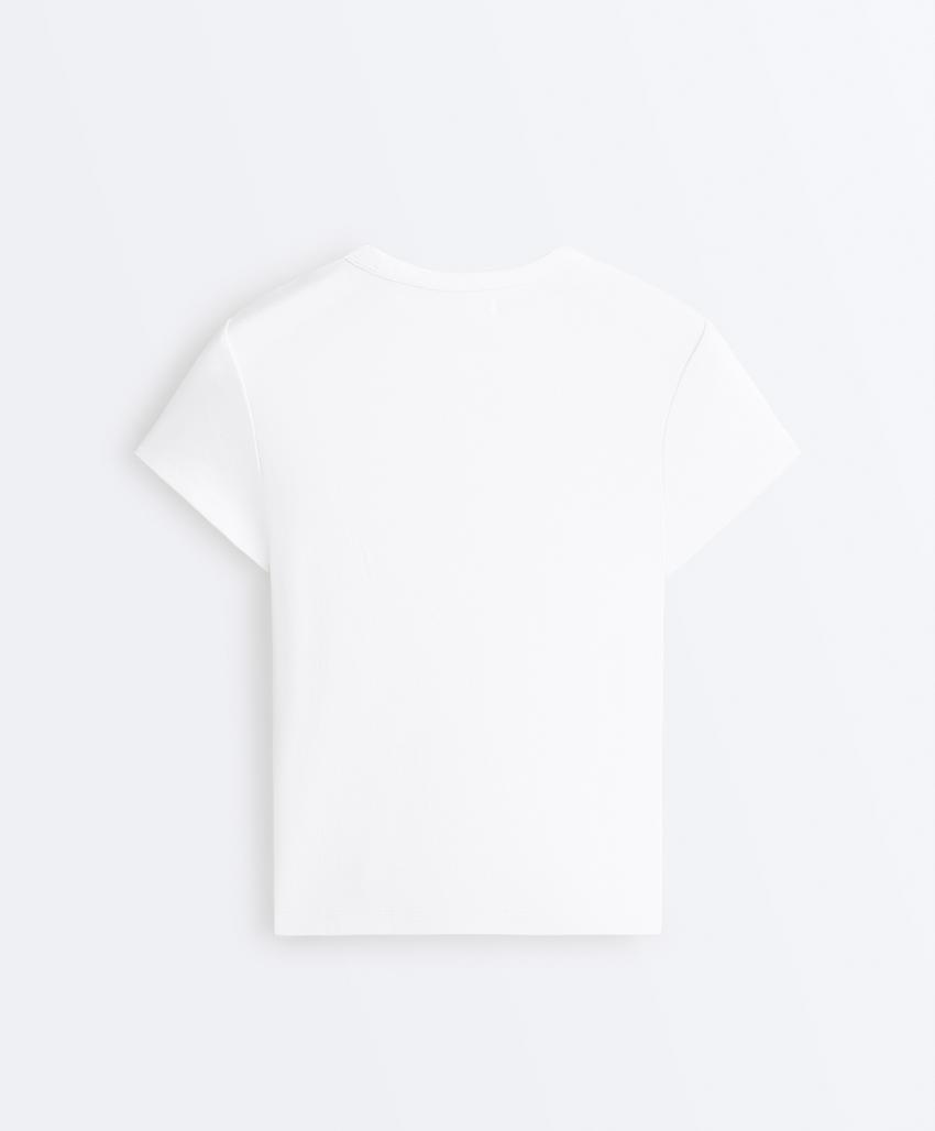 Футболка Rib Fit из смесового хлопка