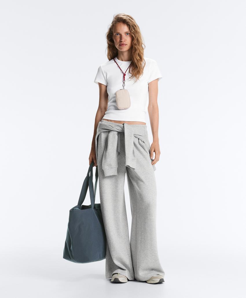 Футболка Rib Fit из смесового хлопка