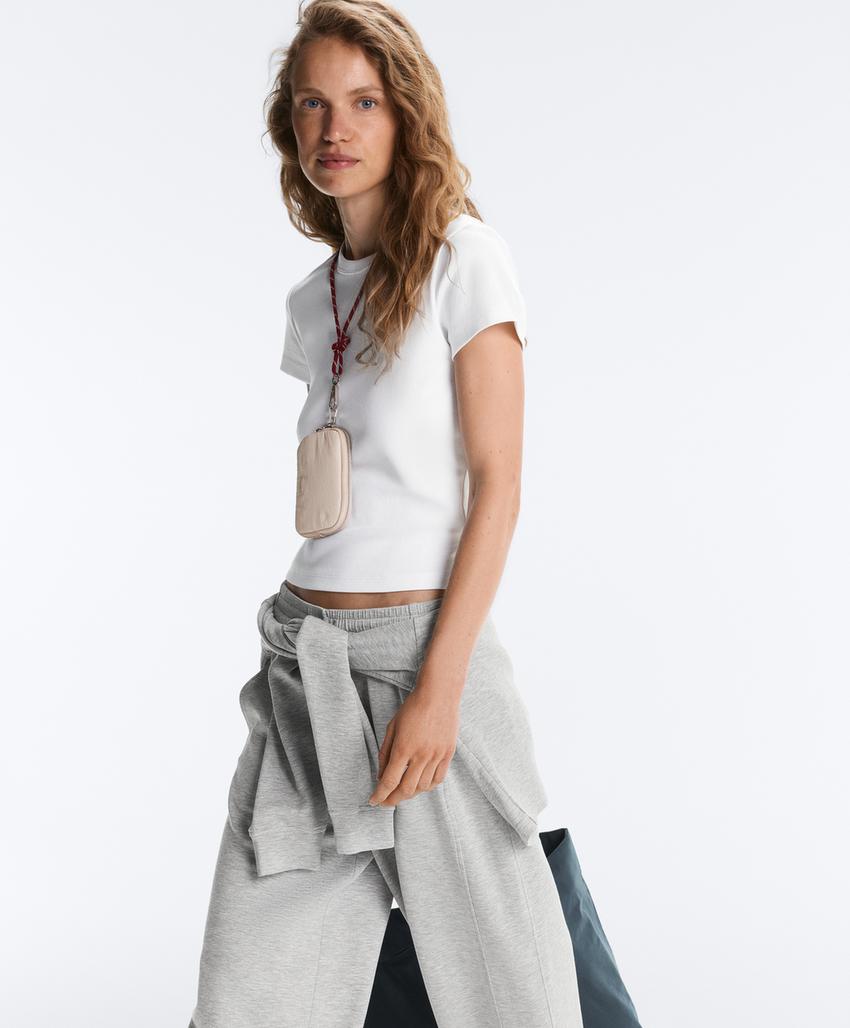 Футболка Rib Fit из смесового хлопка