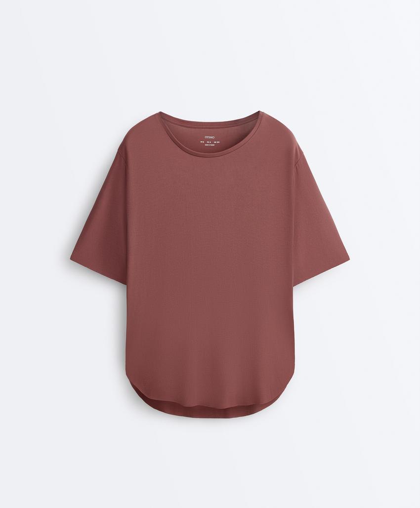 Футболка из смесового модала с короткими рукавами