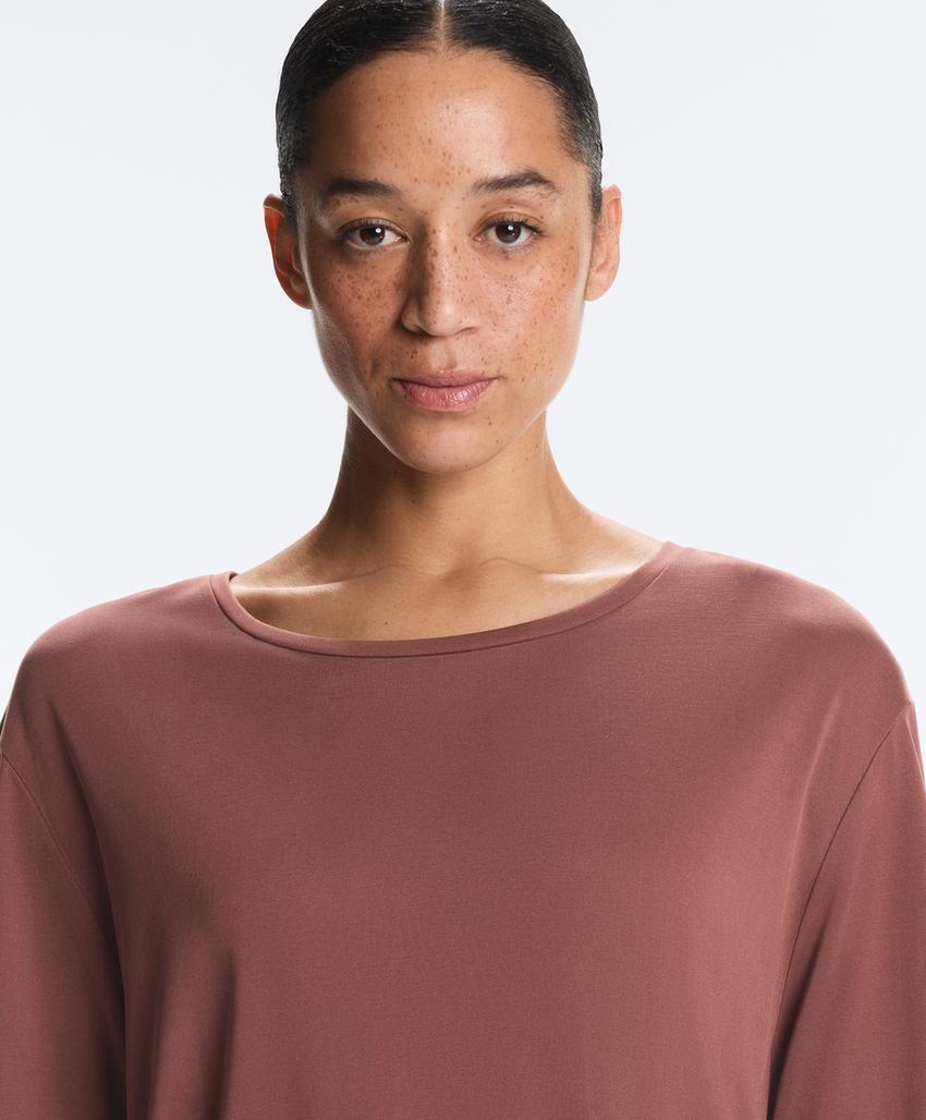 Футболка из смесового модала с короткими рукавами